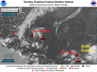 El duro Nicholas y tres ondas activas en el Atlántico tropical