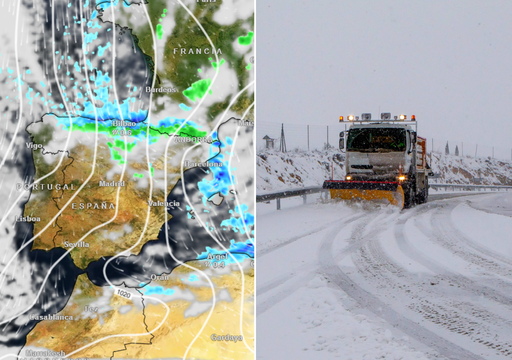 El 'efecto lago' está recargando las nubes que dejan lluvias y nevadas en el norte peninsular y Baleares