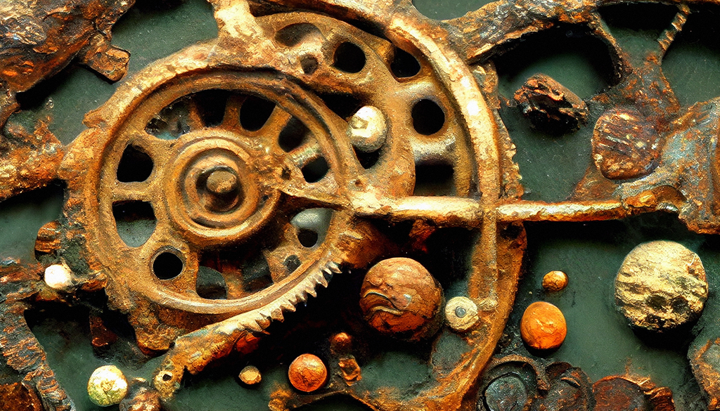 El mecanismo de Anticitera se ha considerado la primera calculadora o computadora analógica de todos los tiempos. Se conserva en el Museo Arqueológico Nacional de Atenas.