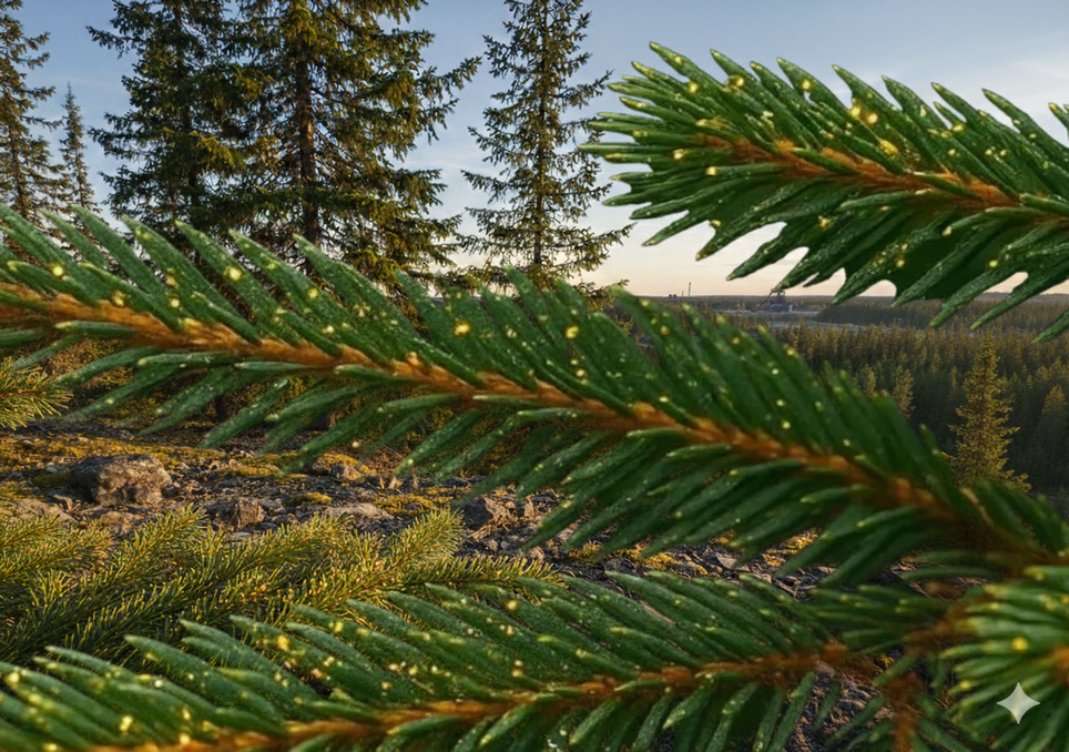 árboles abeto rojo oro nanoparticulas microorganismos mineria verde
