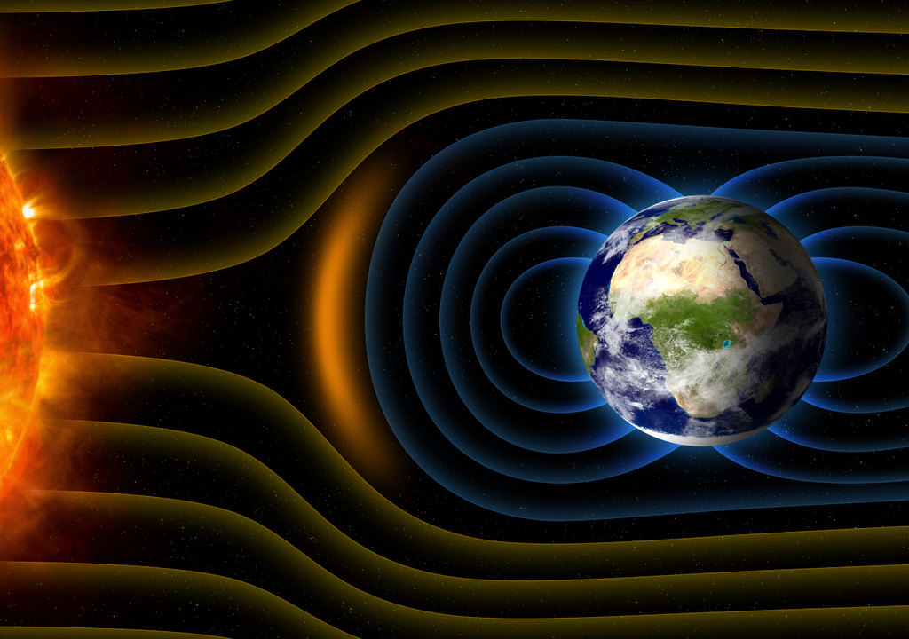 atmosfera; radiacion; Sol; escudo terrestre; magnetismo; geomagnetico; nucleo terrestre