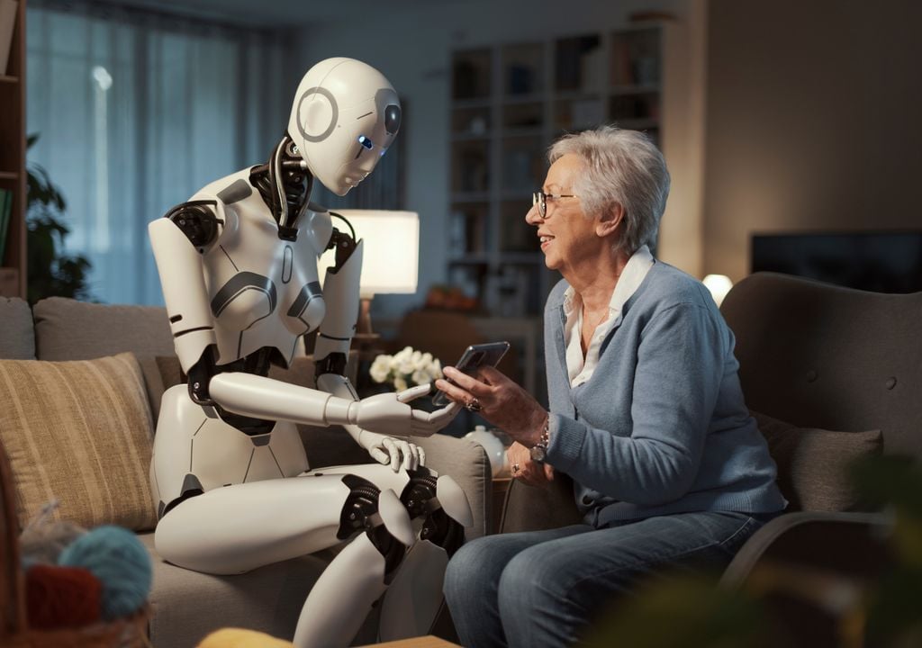 El cuidado de personas mayores y dependientes es otro de los campos de aplicación de la robótica avanzada.