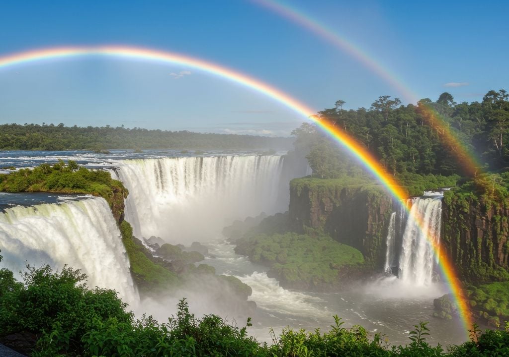 arcoíris Más tenue y amplio, el arco secundario acompaña al principal en condiciones específicas.