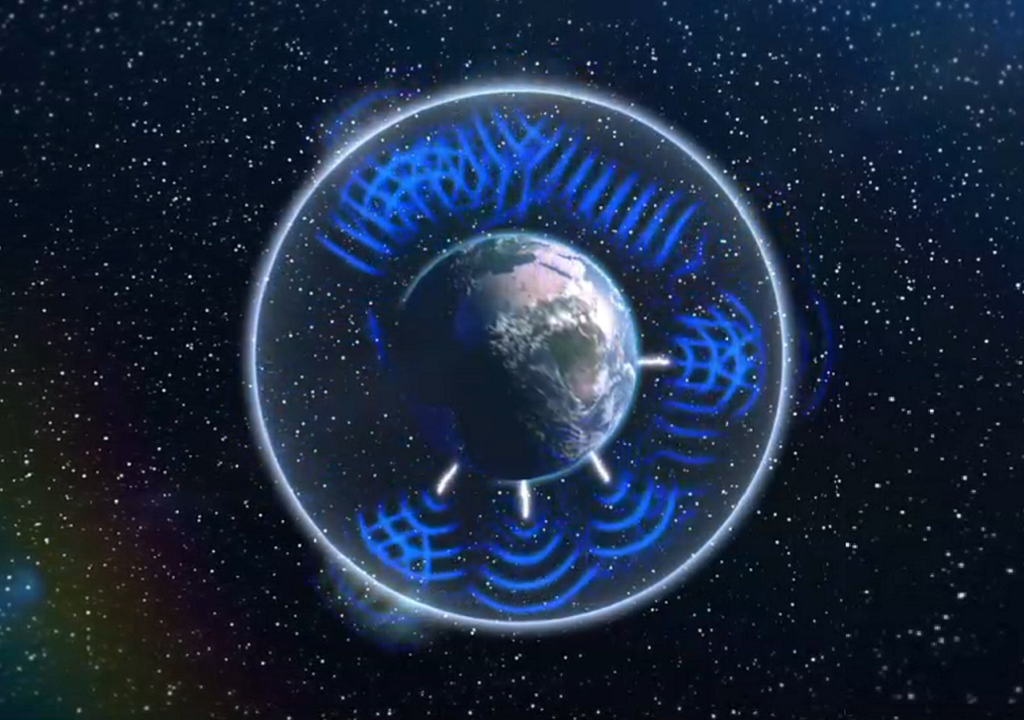 Los relámpagos crean el patrón de resonancia que rodea la Tierra y, en algunos casos, liberan energía de la atmósfera. Crédito: NASA.