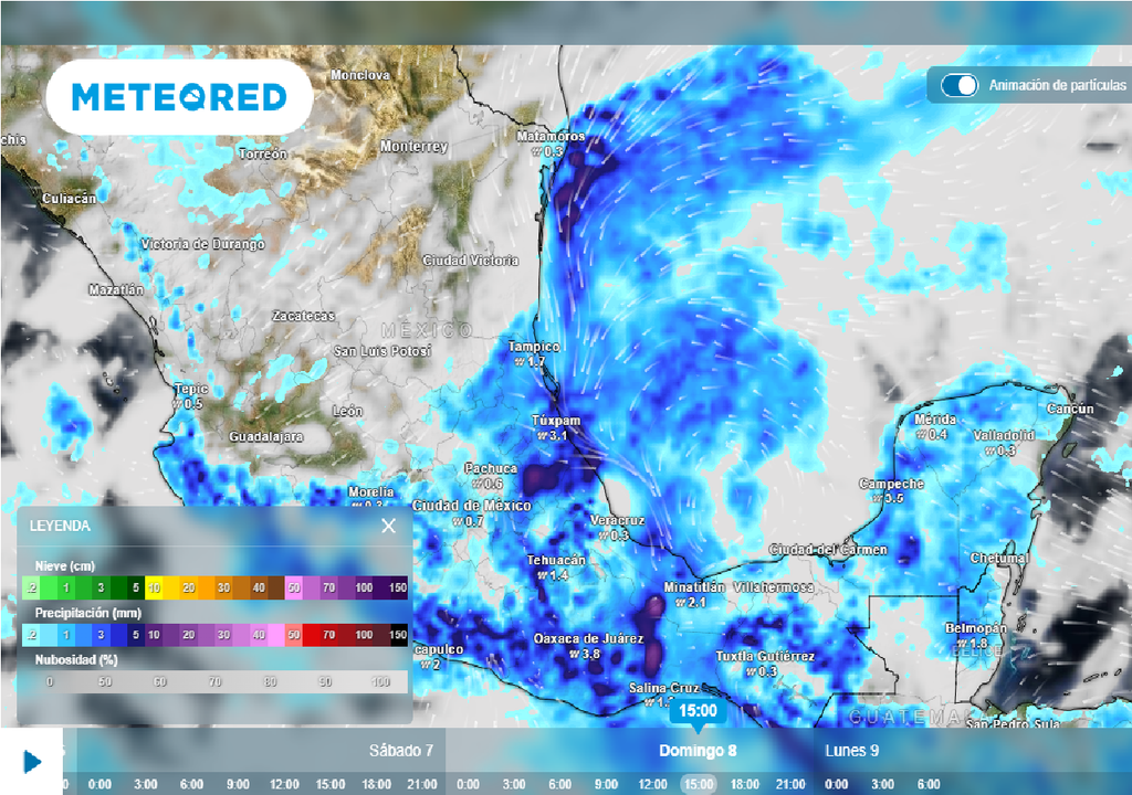 Interacción de sistemas como el frente frío 1 y un ciclón