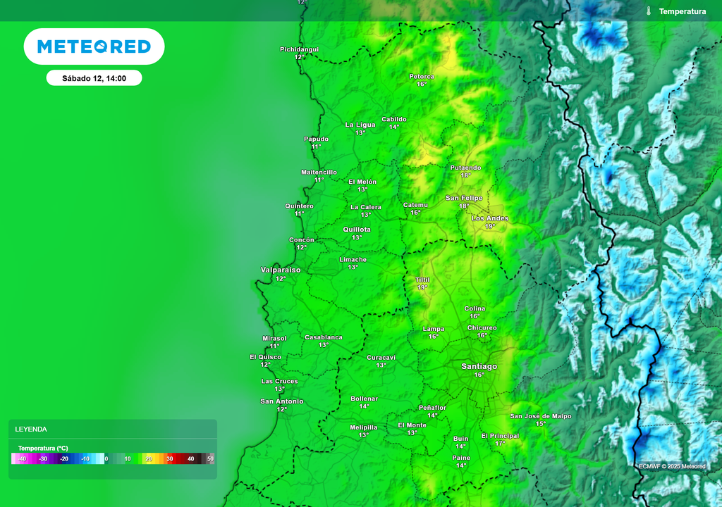 mapa de temperatura. mapa de temperatura.