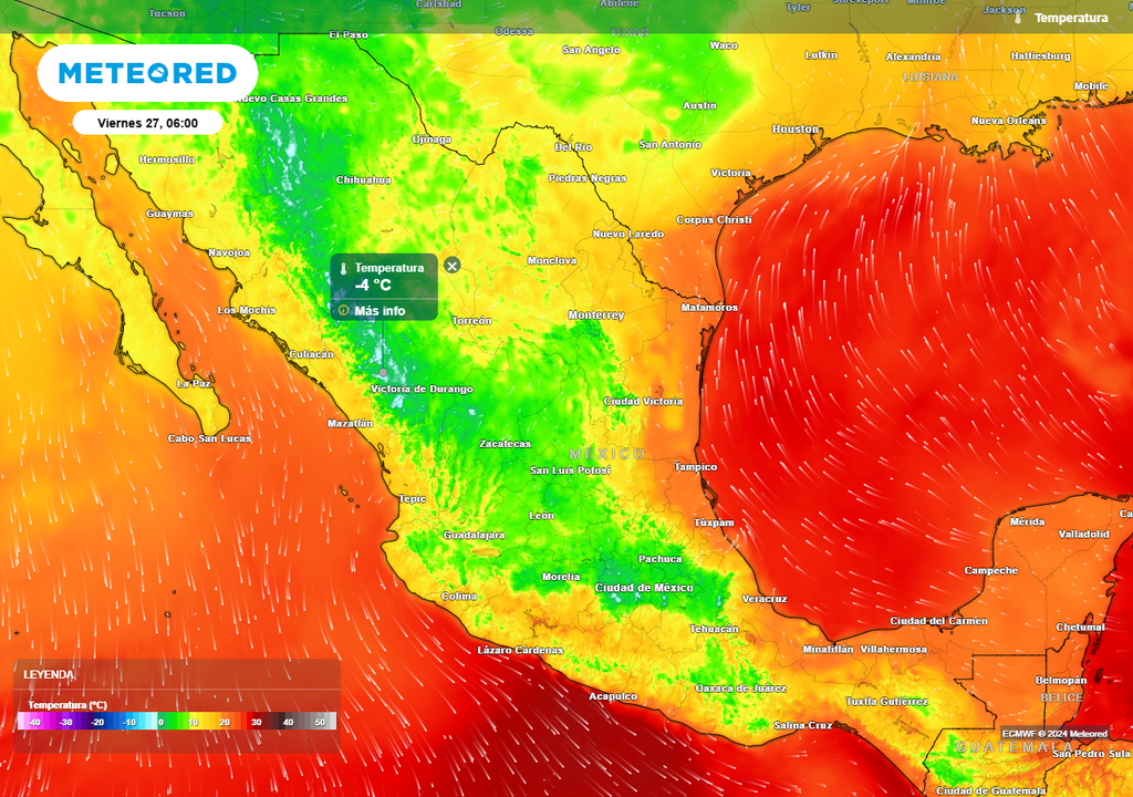 Pronóstico de temperaturas en grados Celsius Pronóstico de temperaturas en grados Celsius