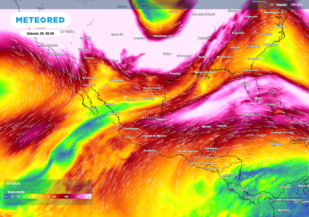 Pronóstico de viento en 300 mb Pronóstico de viento en 300 mb