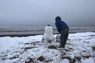 El frío del invierno y punto