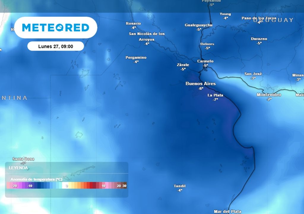 Fuerte descenso de temperaturas en el AMBA