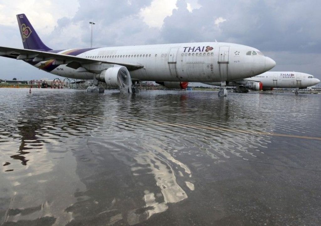 Aviones inundados