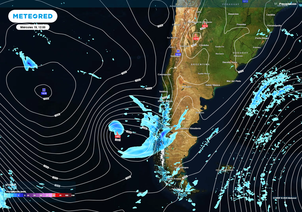 sistema frontal previsto