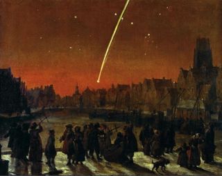 El Gran Cometa de 1680 sobre de Rotterdam