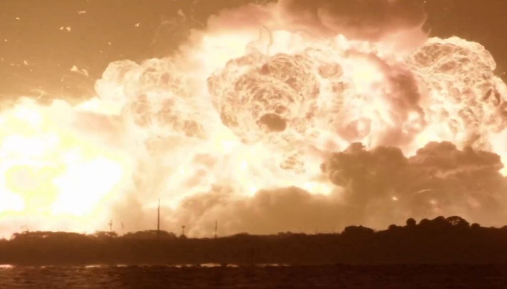 La compañía indicó que se experimentó una anomalía durante la prueba de encendido estático (hotfire test). Fotografía: Spaceflight Now.
