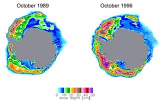 El hielo del mar puede estar aumentando el espesor en el Antártico