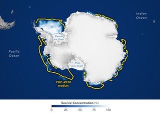 El hielo marino antártico alcanzó otro mínimo histórico