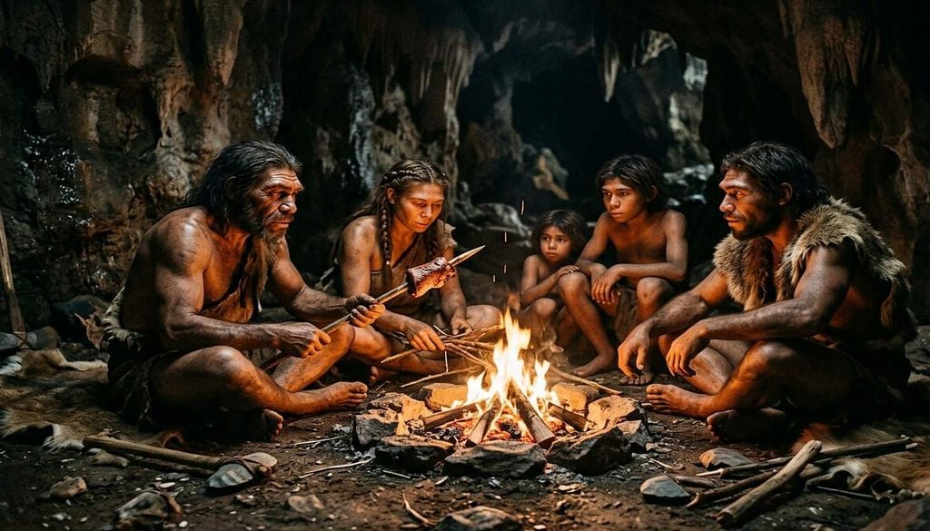 Grupo de Homo erectus ante una hoguera El Homo erectus habría utilizado el fuego de forma recurrente en la cueva de Wonderwerk, en Sudáfrica, mucho antes de lo que se pensaba. Las evidencias sitúan este comportamiento entre hace 1,07 y 1,79 millones de años, según un estudio del MNCN-CSIC y la Universidad de Toronto.