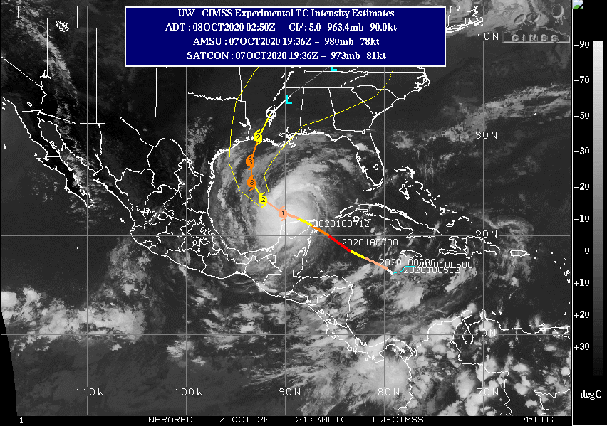 El huracán Delta se acerca a las costas estadounidenses del Golfo