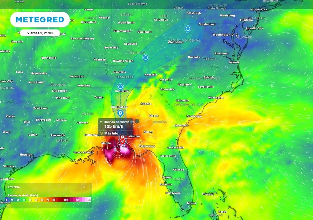 Atentos a la posible formación de tornado el viernes por l noche y sábado por la madrugada sobre Alabama, Florida y Georgia. Atentos a la posible formación de tornado el viernes por l noche y sábado por la madrugada sobre Alabama, Florida y Georgia.