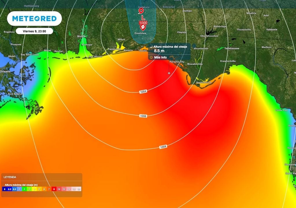 Las olas frente a costas de Florida esta noche pudieran alcanzar hasta los 9 metros metros de altura, favorecida por las rachas que se desprendan de Isaias. Las olas frente a costas de Florida esta noche pudieran alcanzar hasta los 9 metros metros de altura, favorecida por las rachas que se desprenden de "Isaias".