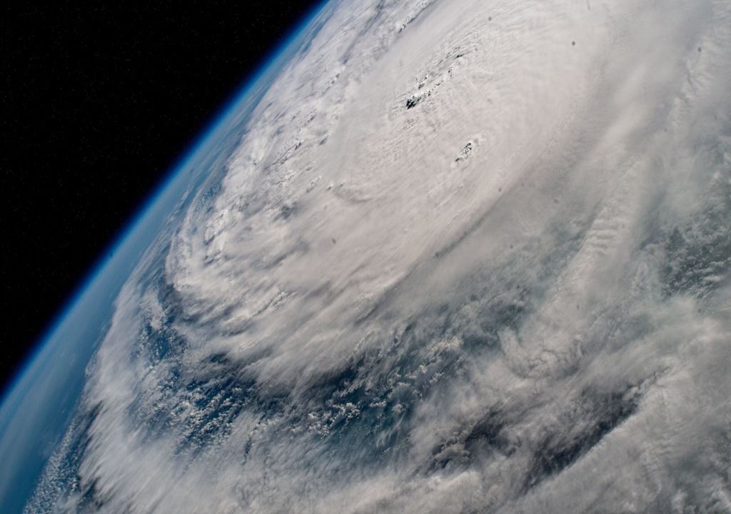 Le puissant ouragan Milton vu depuis la Station spatiale internationale au-dessus du golfe du Mexique avant de toucher la côte ouest de la Floride. Image : NASA