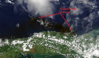 El incendio industrial en Cuba observado desde satélite