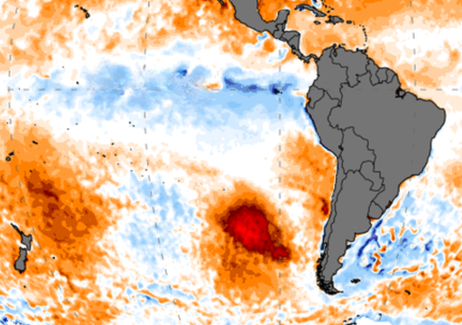 El inusual calentamiento del mar frente a las costas del sur de Chile