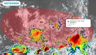 El Invest 97E frente a costas mexicanas esta cerca de convertirse en cicl&oacute;n tropical en aguas del Pac&iacute;fico Nororiental