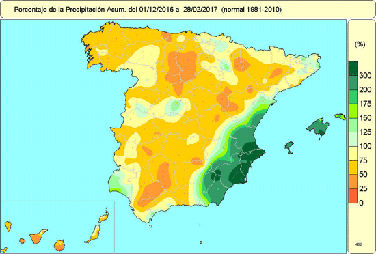 El Invierno 2016-2017 En España Fue, En General, Cálido Y Seco