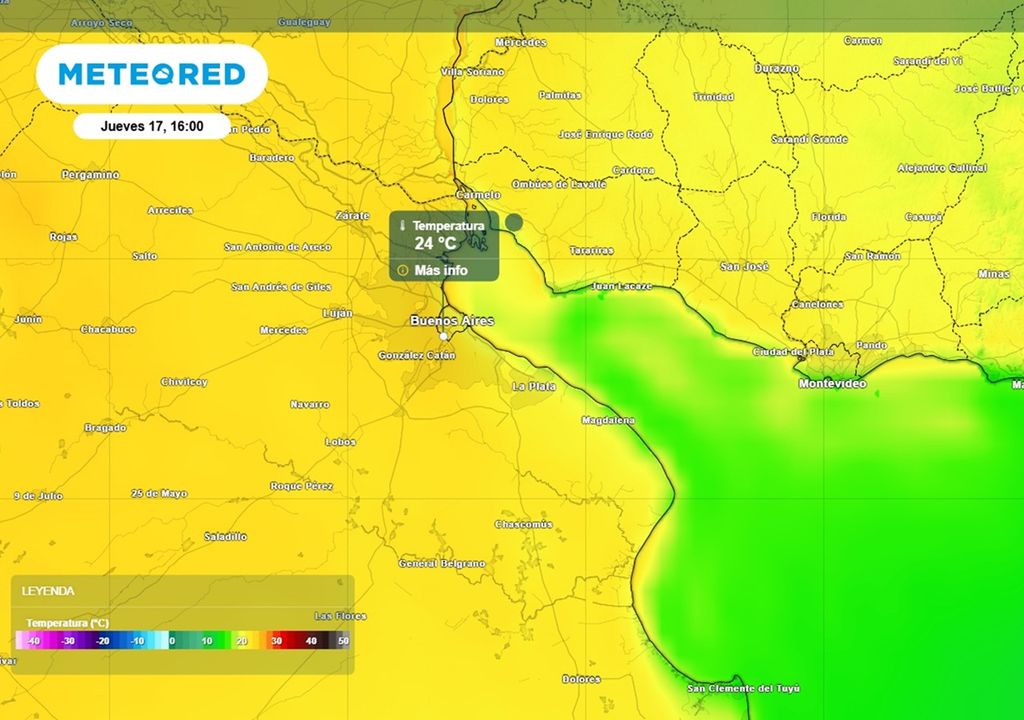 jueves 17 primaveral Desde el jueves 17 de septiembre se recuperan las temperaturas en el AMBA, con tardes bien primaverales.