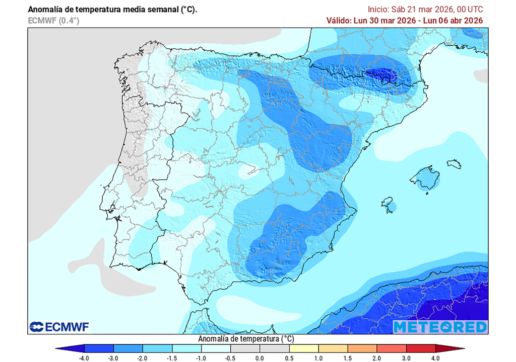 Temperaturas frías La Semana Santa podría tener temperaturas de 1 a 3 ºC por debajo del promedio.