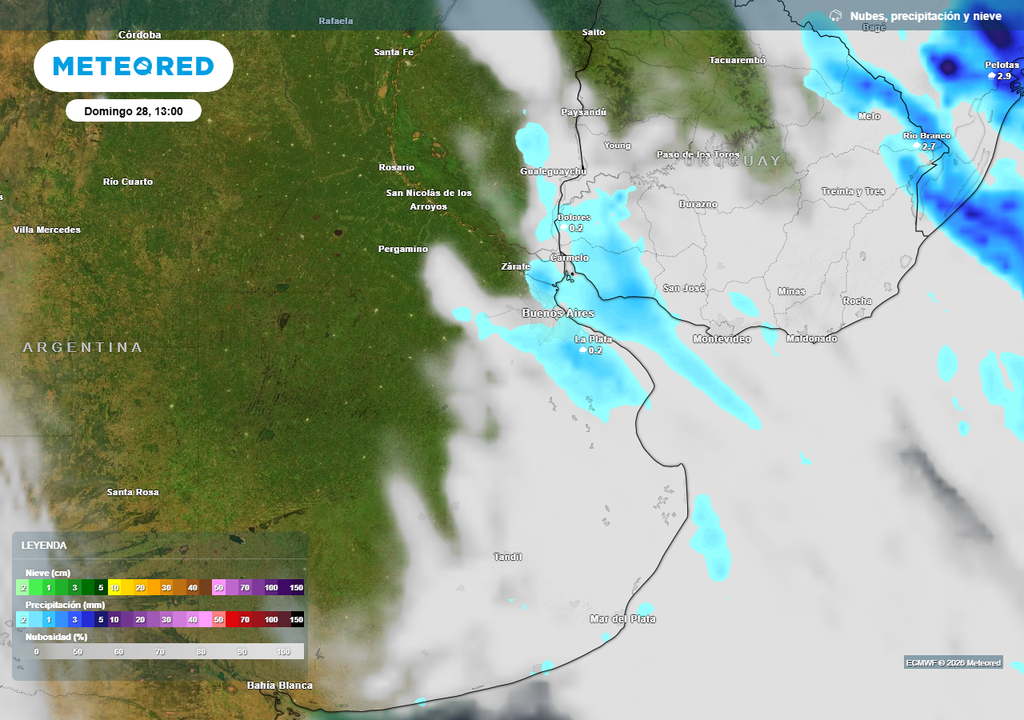 El domingo hay bajas probabilidades de lluvias aisladas en Capital Federal y el conurbano.
