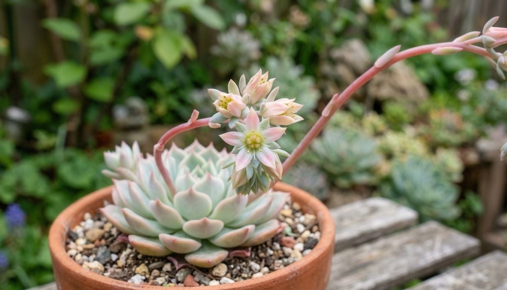 Las echeverias forman pequeñas rosetas de gran valor ornamental, ideales para macetas, canteros y jardines de roca.