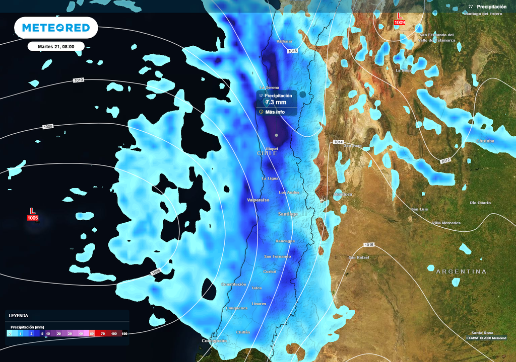 lluvias previstas Fuertes pulsos de lluvias se harán presentes durante el martes en sectores del norte chico, con la llegada del nuevo sistema frontal.