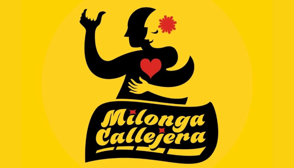 Milonga Callejera en Santiago, Chile. La Milonga Callejera invita a disfrutar del tango en forma libre y gratuita. Crédito: @milongacallejera.