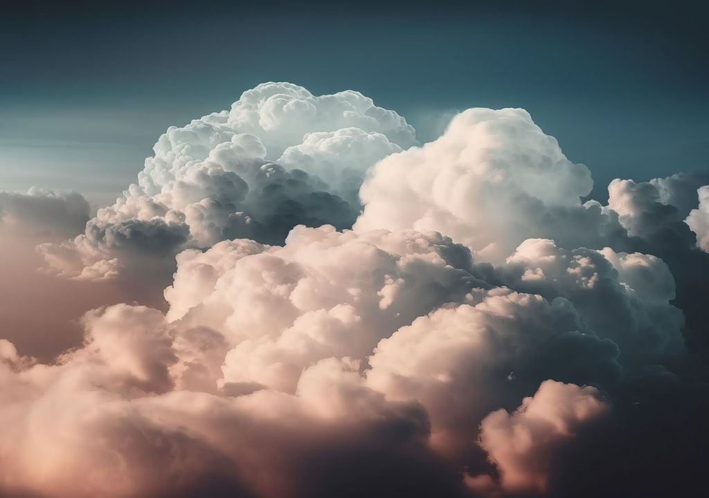 Nuvens Cúmulos con forma de couve-flor