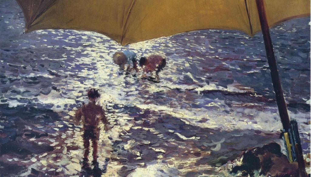 Mediodía en la playa de Valencia. Cuadro pintado por Joaquín Sorolla en 1904. © Colección Plácido Arango.