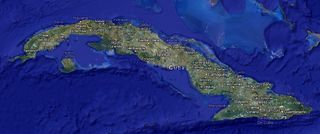 El mar reduce la superficie de Cuba