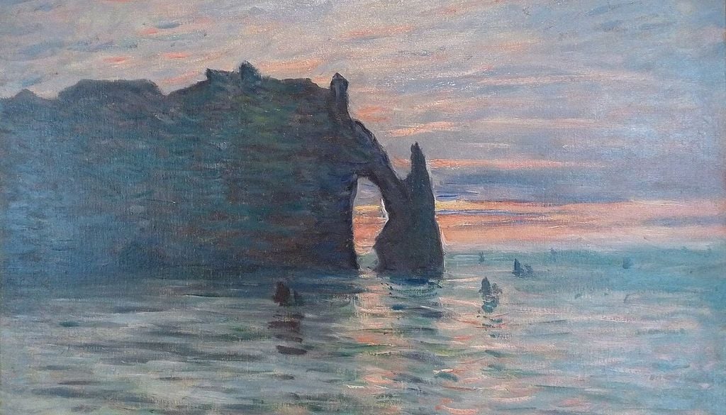 Puesta de sol en Étretat Puesta de sol en Étretat (1883). Claude Monet ©Musée des Beaux-Arts de Nancy.