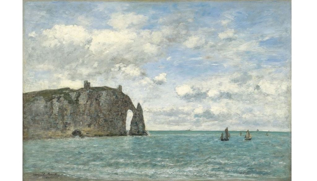 Étretat. El acantilado de Aval Étretat. El acantilado de Aval (1890). Eugène Boudin ©Museo Nacional Thyssen-Bornemisza, Madrid