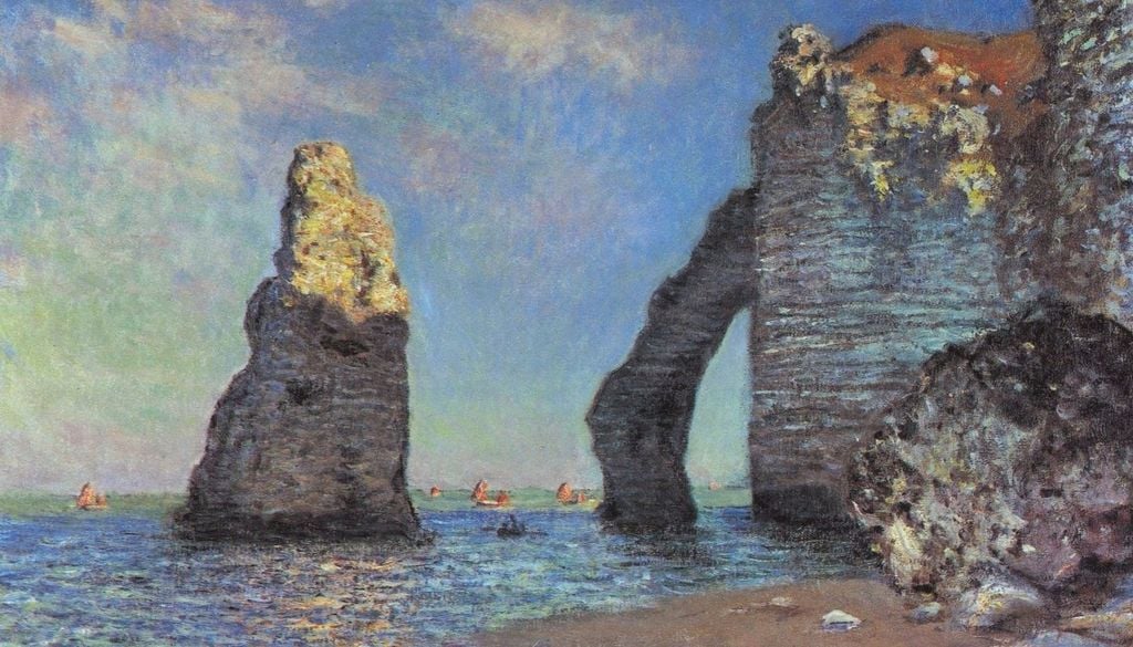 Los acantilados de Étretat Los acantilados de Étretat (1885). Claude Monet ©The Clark Museum, Williamstown, MA; EEUU.