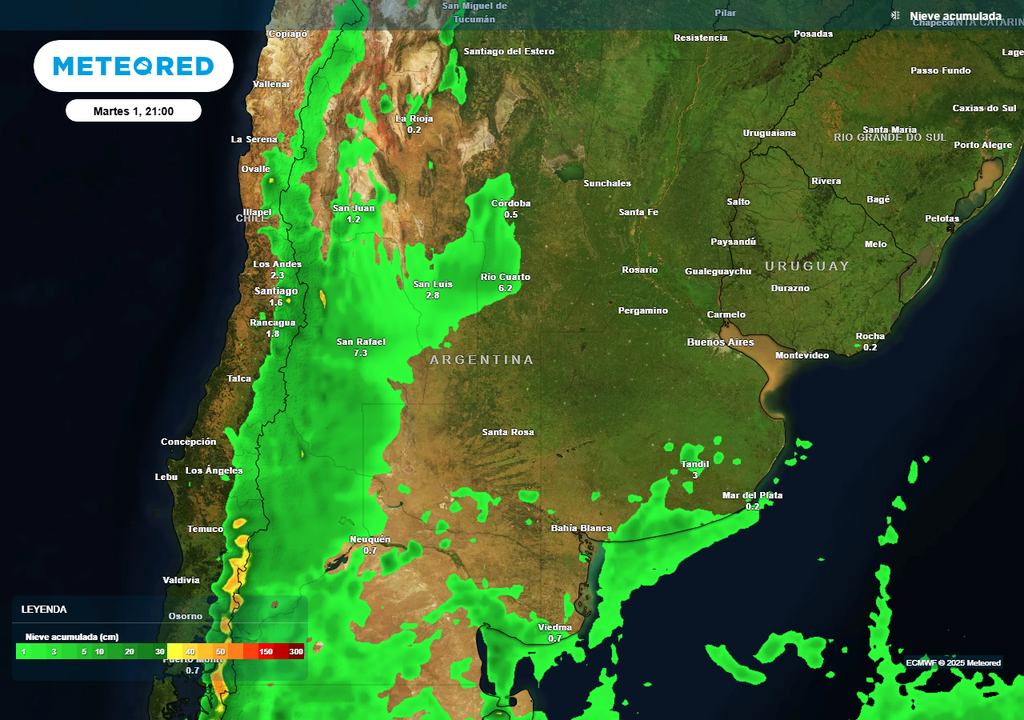 Tiempo frío polar Argentina clima bajas temperaturas nieve nevadas