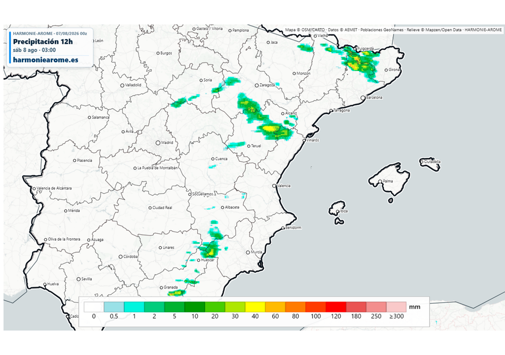 Se pueden acumular bastantes litros en poco tiempo de forma local. Fuente: Harmoniearome.es