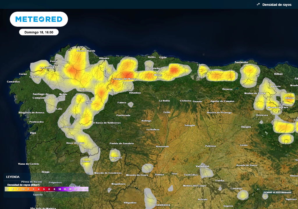 Mapa de densidad de rayos Mapa de densidad de rayos