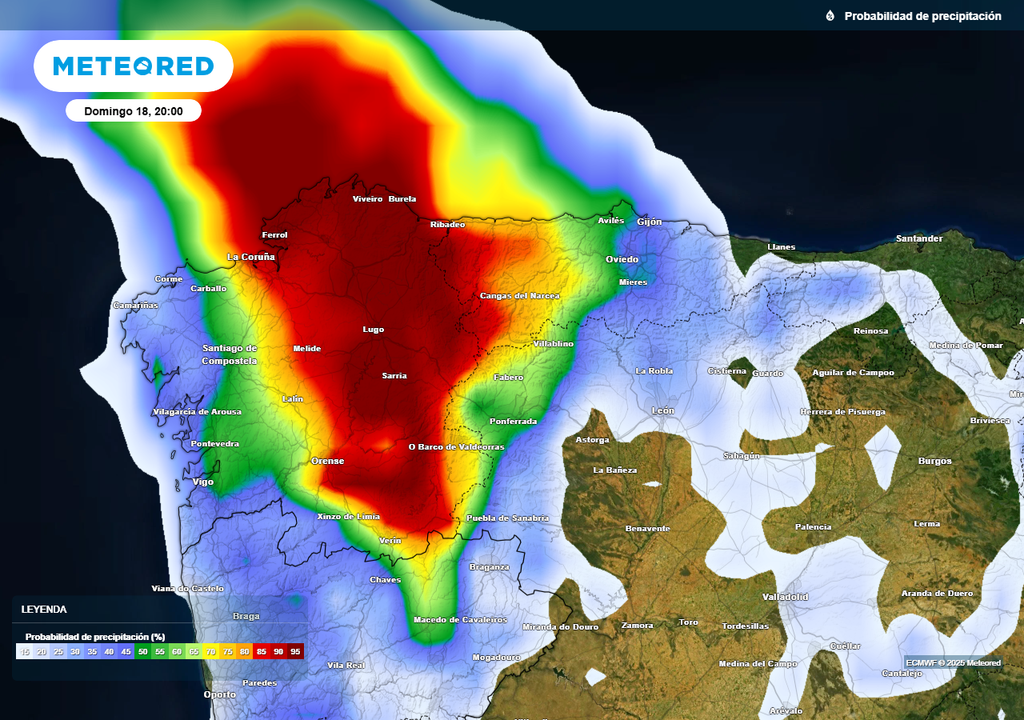 Mapa de probabilidad de precipitación Mapa de probabilidad de precipitación
