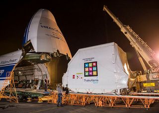 El Meteosat-11, o MSG-4, esperando para su lanzamiento
