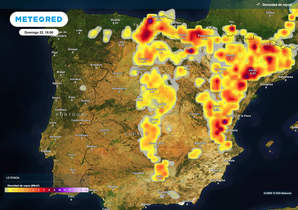 Mapa de densidad de rayos Mapa de densidad de rayos