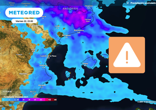 El modelo europeo avisa: en unas horas las tormentas dejarán lluvias de más de 50 l/m2 en las comunidades mediterráneas