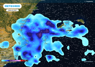 Mañana las tormentas dejarán lluvias de hasta 50 l/m2 en una hora en Comunidad Valenciana, Baleares y Región de Murcia 