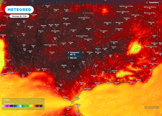Los mapas de Meteored advierten de 43 ºC en la ciudad de Sevilla durante 4 mediodías consecutivos